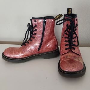 Dr. Martens Pink Glittery Boots